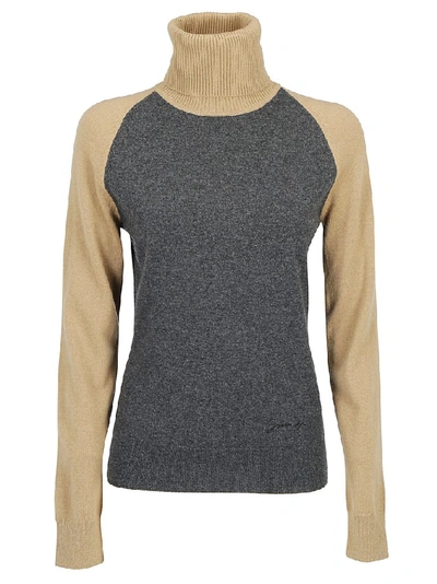 Shop Givenchy Contrasting Panelled Turtleneck Sweater In Multi