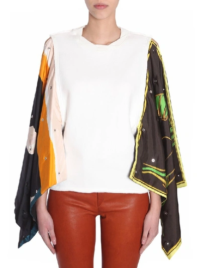 Shop Jw Anderson Printed Scarf Sleeves Blouse In Multi