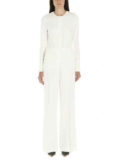 Shop Stella Mccartney Flared Long Sleeved Jumpsuit In White