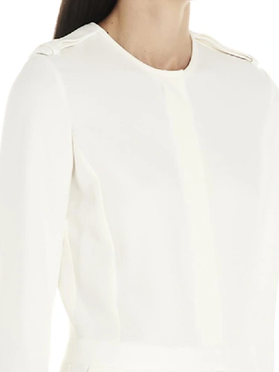 Shop Stella Mccartney Flared Long Sleeved Jumpsuit In White