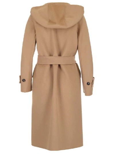 Shop Max Mara 's  Teresa Hooded Coat In Beige