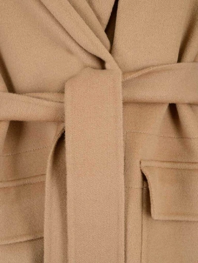 Shop Max Mara 's  Teresa Hooded Coat In Beige