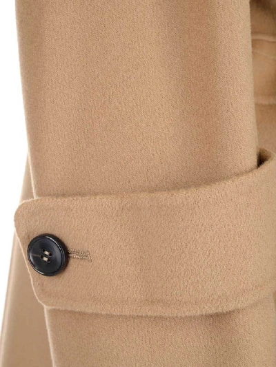 Shop Max Mara 's  Teresa Hooded Coat In Beige