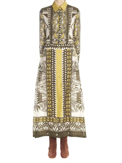 Shop Alberta Ferretti Printed Shirt Dress In Multi