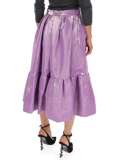 Shop Marc Jacobs Gathered Tiered Midi Skirt In Purple