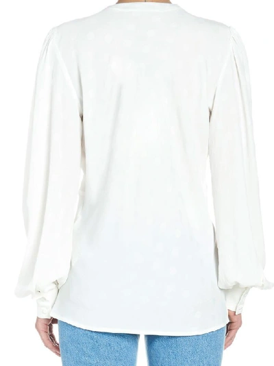 Shop Msgm Ruffled Blouse In White