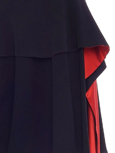 Shop Alexander Mcqueen Ruffled Asymmetric Mini Skirt In Black