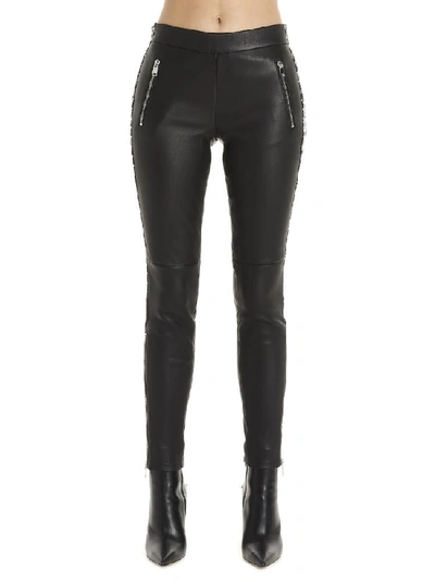 Shop Alexander Mcqueen Houndstooth Side Band Leggings In Black