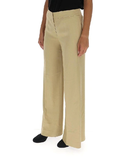 Shop Theory Palazzo Trousers In Oat