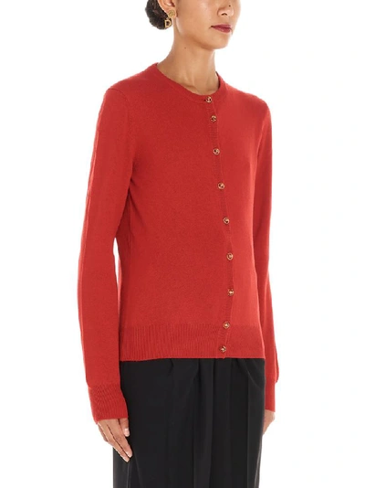 Shop Dolce & Gabbana Buttoned Round Neck Cardigan In Red