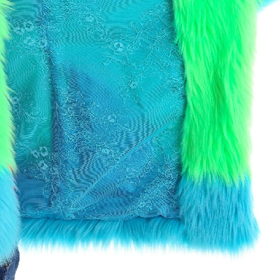 Shop Alberta Ferretti Contrasting Faux Fur Jacket In Multi