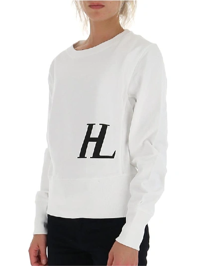 Shop Helmut Lang Logo Sweatshirt In White