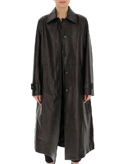 Shop Bottega Veneta Belted Trench Coat In Black