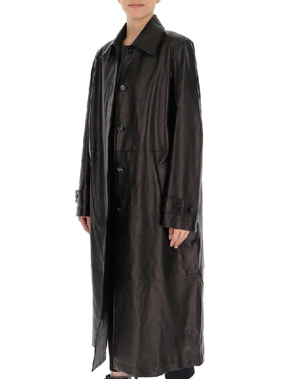 Shop Bottega Veneta Belted Trench Coat In Black