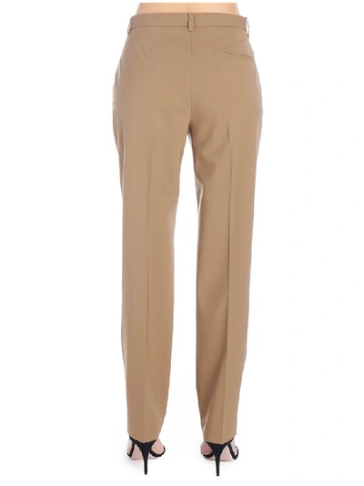 Shop Theory Tailored Slim Trousers In Beige