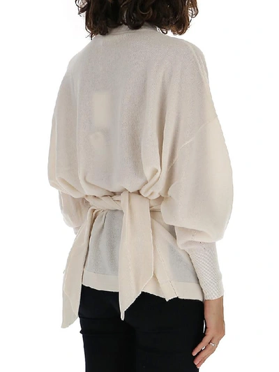 Shop Zimmermann Espionage Turtleneck Tie Knit Sweater In Beige