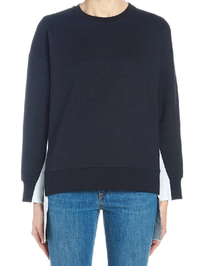 Shop Stella Mccartney Side Stripe Sweater In Blue
