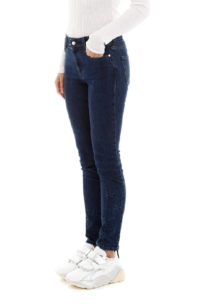 Shop Stella Mccartney All Is Love Star Skinny Jeans In Navy