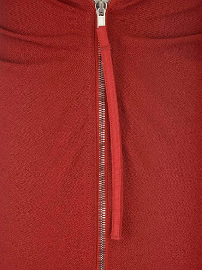 Shop Rick Owens Mesh Panelled Sleeveless Dress In Red