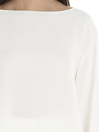 Shop Alberta Ferretti Oversized Asymmetric Blouse In White