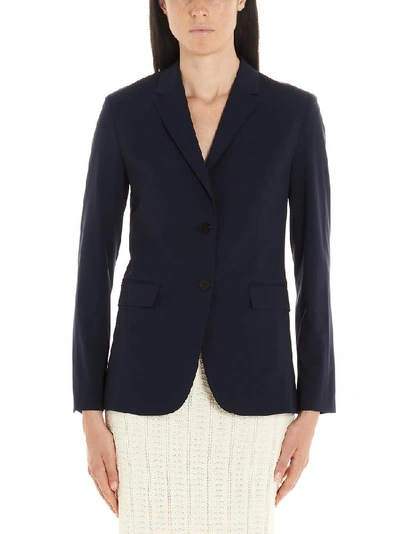 Shop Theory Single Breasted Blazer In Navy