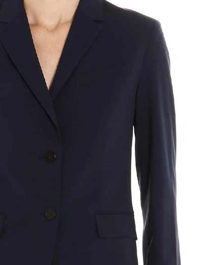 Shop Theory Single Breasted Blazer In Navy