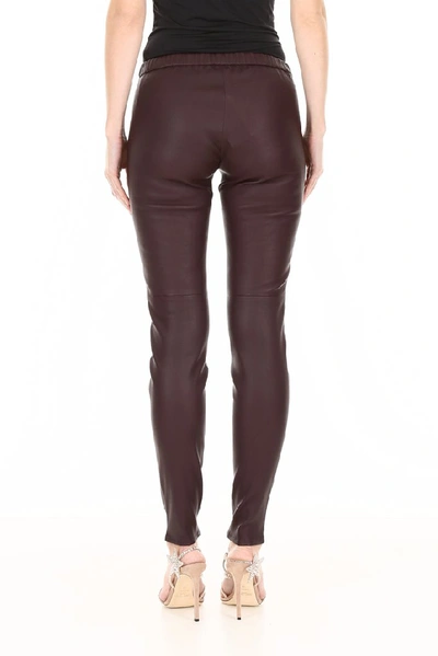 Shop Michael Michael Kors Classic Leggings In Burgundy