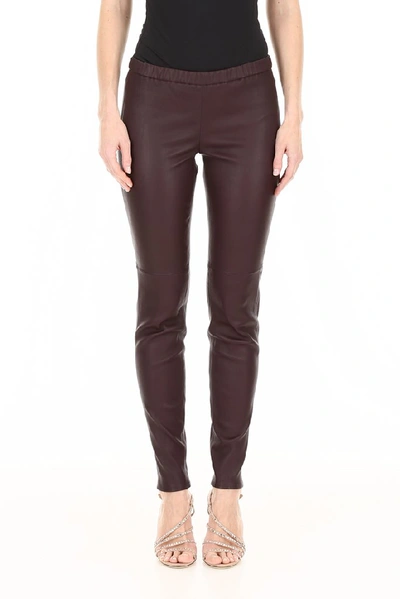 Shop Michael Michael Kors Classic Leggings In Burgundy