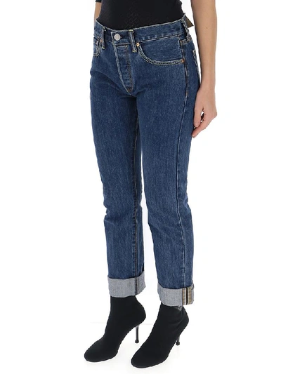 Shop Burberry Straight Leg Jeans In Blue