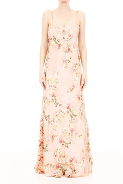 Shop Alberta Ferretti Floral Slip Dress In Multi