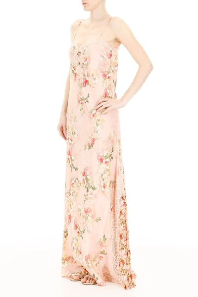Shop Alberta Ferretti Floral Slip Dress In Multi