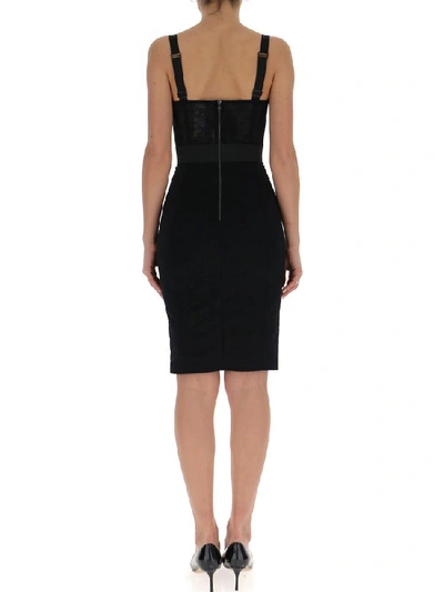 Shop Dolce & Gabbana Lace Embellished Dress In Black