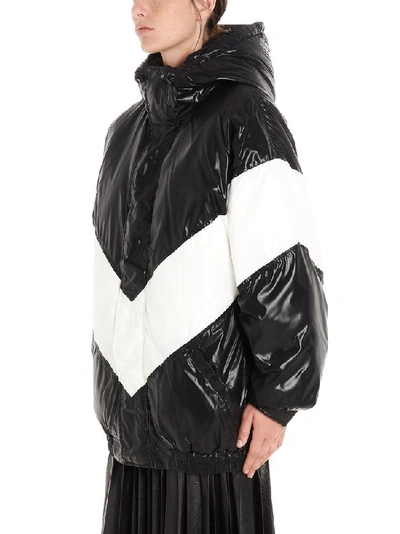 Shop Givenchy Contrasting Panel Hooded Down Jacket In Multi