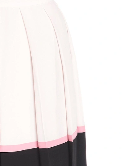 Shop Marni Pleated Stripe Skirt In Multi