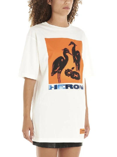 Shop Heron Preston Bird Printed Logo T In White