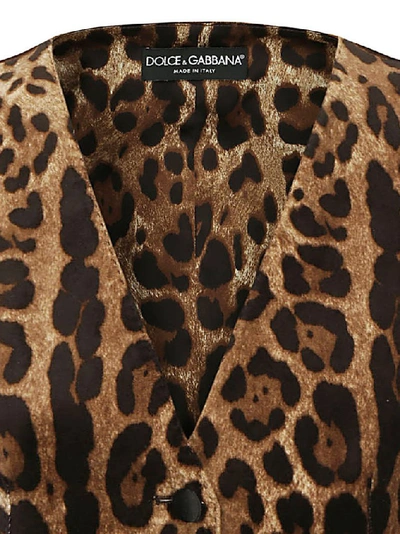 Shop Dolce & Gabbana Leopard Print Vest In Multi