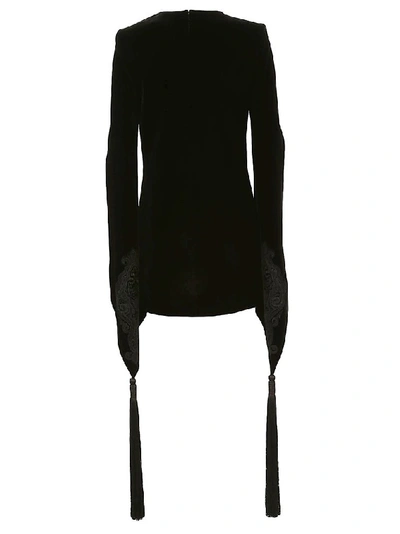 Shop Saint Laurent Wide Sleeves Dress In Black