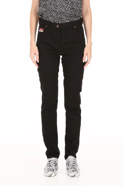 Shop Kenzo Jumping Tiger Patch Skinny Jeans In Black