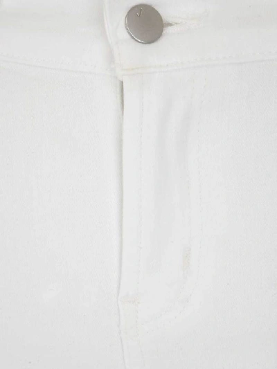 Shop J Brand High Rise Belted Flare Jeans In White