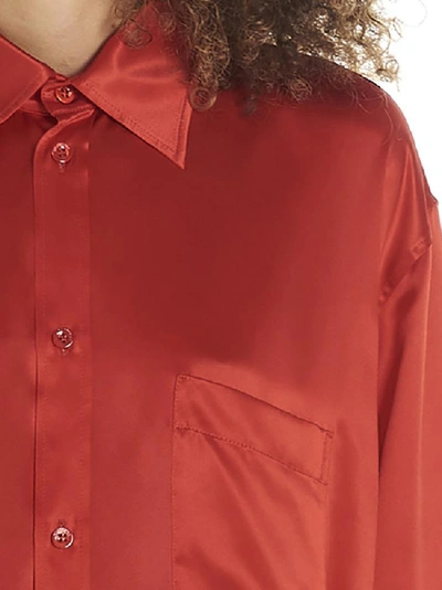 Shop Balenciaga Buttoned Shirt In Red