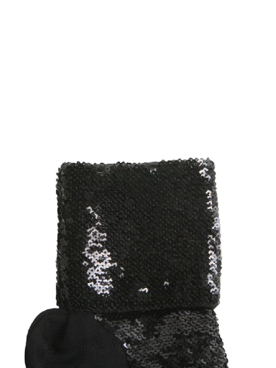 Shop Saint Laurent Embellished Socks In Black
