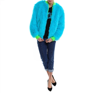 Shop Alberta Ferretti Faux Fur Jacket In Multi