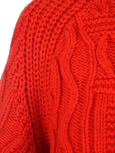 Shop Givenchy Cable Knit Sweater In Red