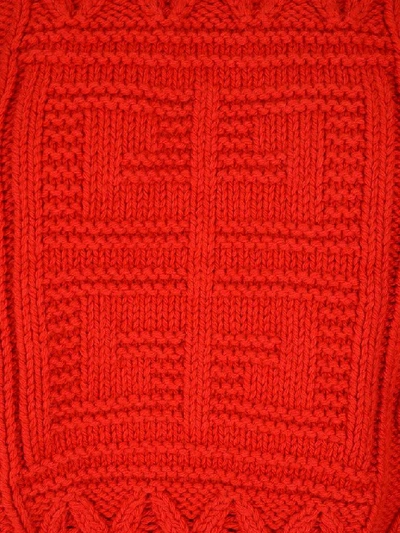 Shop Givenchy Cable Knit Sweater In Red