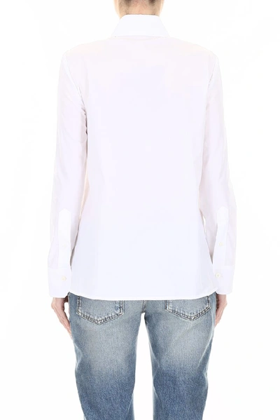 Shop Prada Ruffle Front Shirt In White