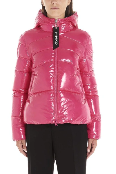 Shop Pinko Glossy Short Down Jacket