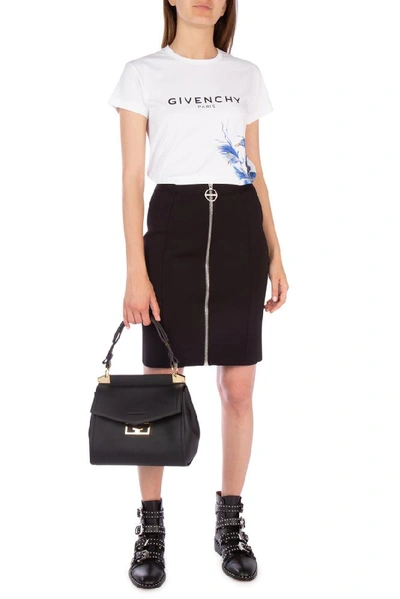 Shop Givenchy Zip Front Mini Crepe Skirt In Black