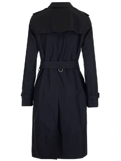 Shop Burberry The Long Kensington Heritage Trench Coat In Navy