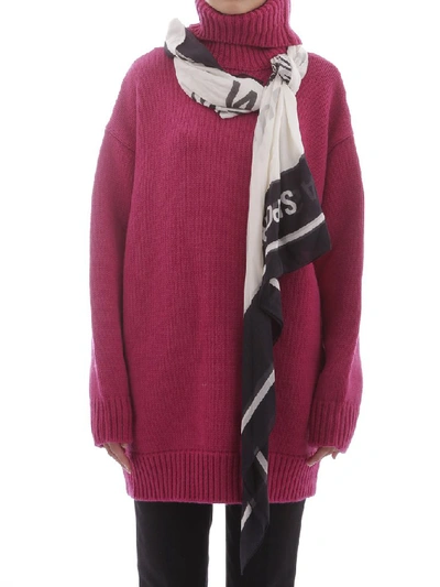 Shop Balenciaga Foulard Sweater In Pink