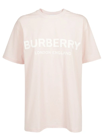 Shop Burberry Logo Print T In Pink